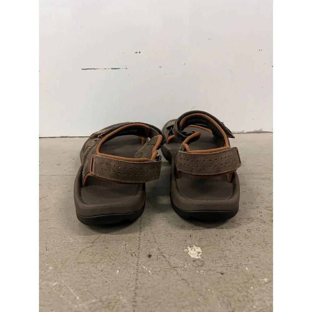 Teva Katavi 2 1019192-BLKO Sandals Mens 12 Black Olive Suede Open Toe Outdoor‎